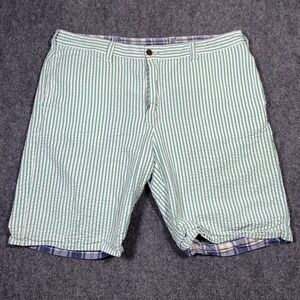 Tailor Vintage Reversible Shorts Mens 36‎ Stripe Plaid Summer Casual Lightweight